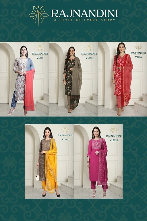 Rajnandini Angel Pure Cambric Cotton Wholesale Readymade Salwar Suit Catalog — Wholesale Salwar Suits, MPA wholesale from Surat — view 5